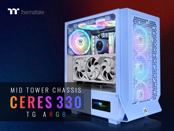 Thermaltake Ceres 330 TG ARGB Mid Tower E-ATX Case